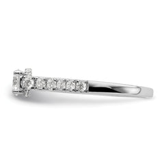 14k White Gold 7/8 carat Lab Grown Diamond VS/SI+ G+ Complete Petite Engagement Ring