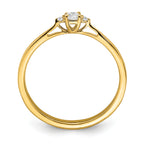 First Promise 14k 1/8 carat Lab Grown Diamond VS/SI+ G+ Complete Petite Engagement Ring