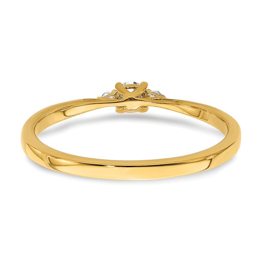 First Promise 14k 1/8 carat Lab Grown Diamond VS/SI+ G+ Complete Petite Engagement Ring