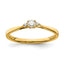 First Promise 14k 1/8 carat Lab Grown Diamond VS/SI+ G+ Complete Petite Engagement Ring