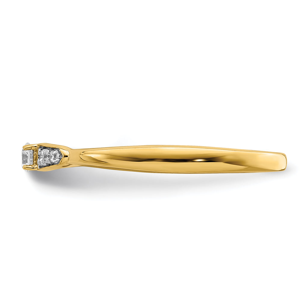 14k 1/8 carat Lab Grown Diamond VS/SI+ G+ Complete Petite Engagement Ring