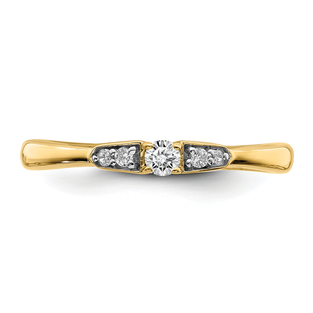 14k 1/8 carat Lab Grown Diamond VS/SI+ G+ Complete Petite Engagement Ring
