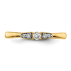 14k 1/8 carat Lab Grown Diamond VS/SI+ G+ Complete Petite Engagement Ring