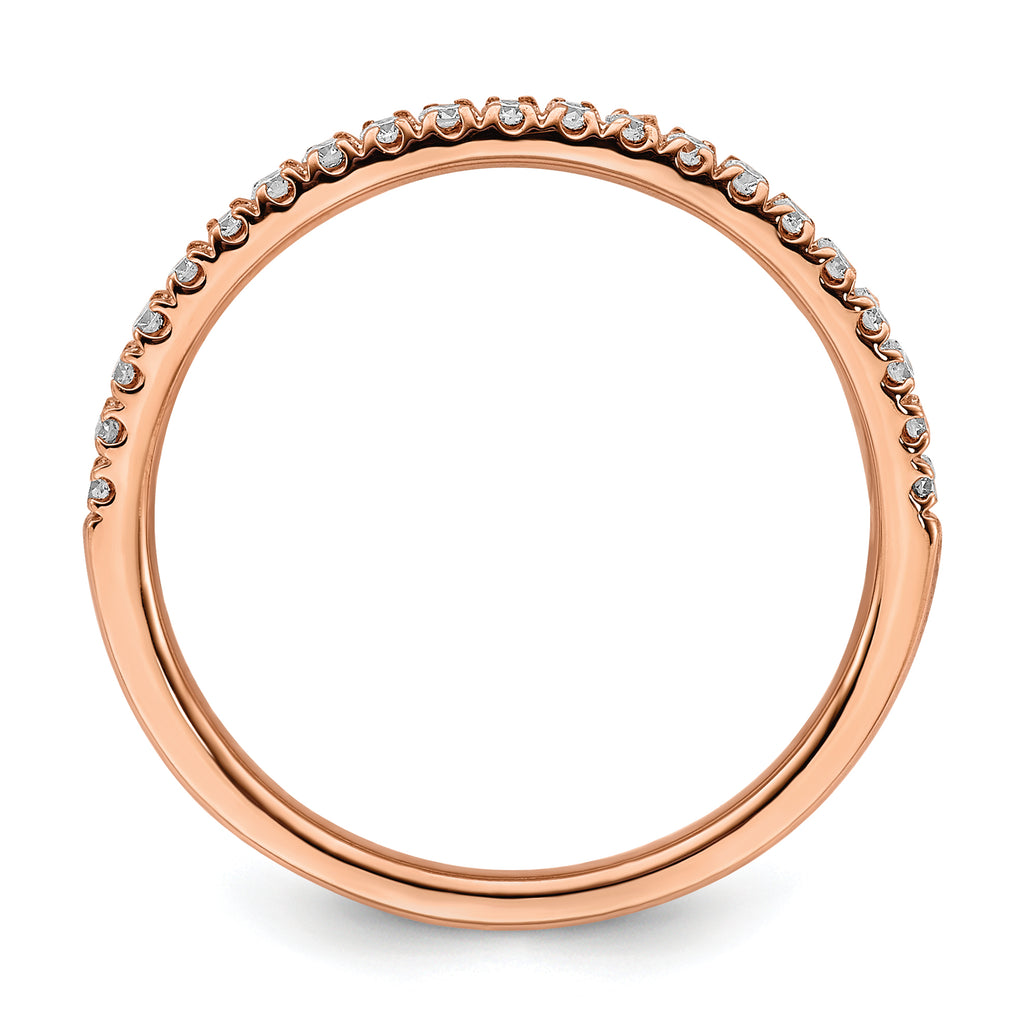 14k Rose Gold 1/4 carat Lab Grown Diamond VS/SI+ G+ Complete Wedding Band
