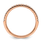 14k Rose Gold 1/4 carat Lab Grown Diamond VS/SI+ G+ Complete Wedding Band