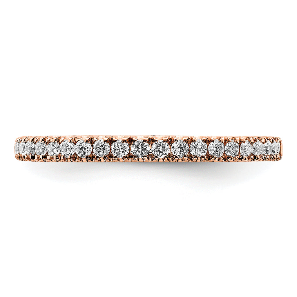 14k Rose Gold 1/4 carat Lab Grown Diamond VS/SI+ G+ Complete Wedding Band