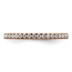 14k Rose Gold 1/4 carat Lab Grown Diamond VS/SI+ G+ Complete Wedding Band