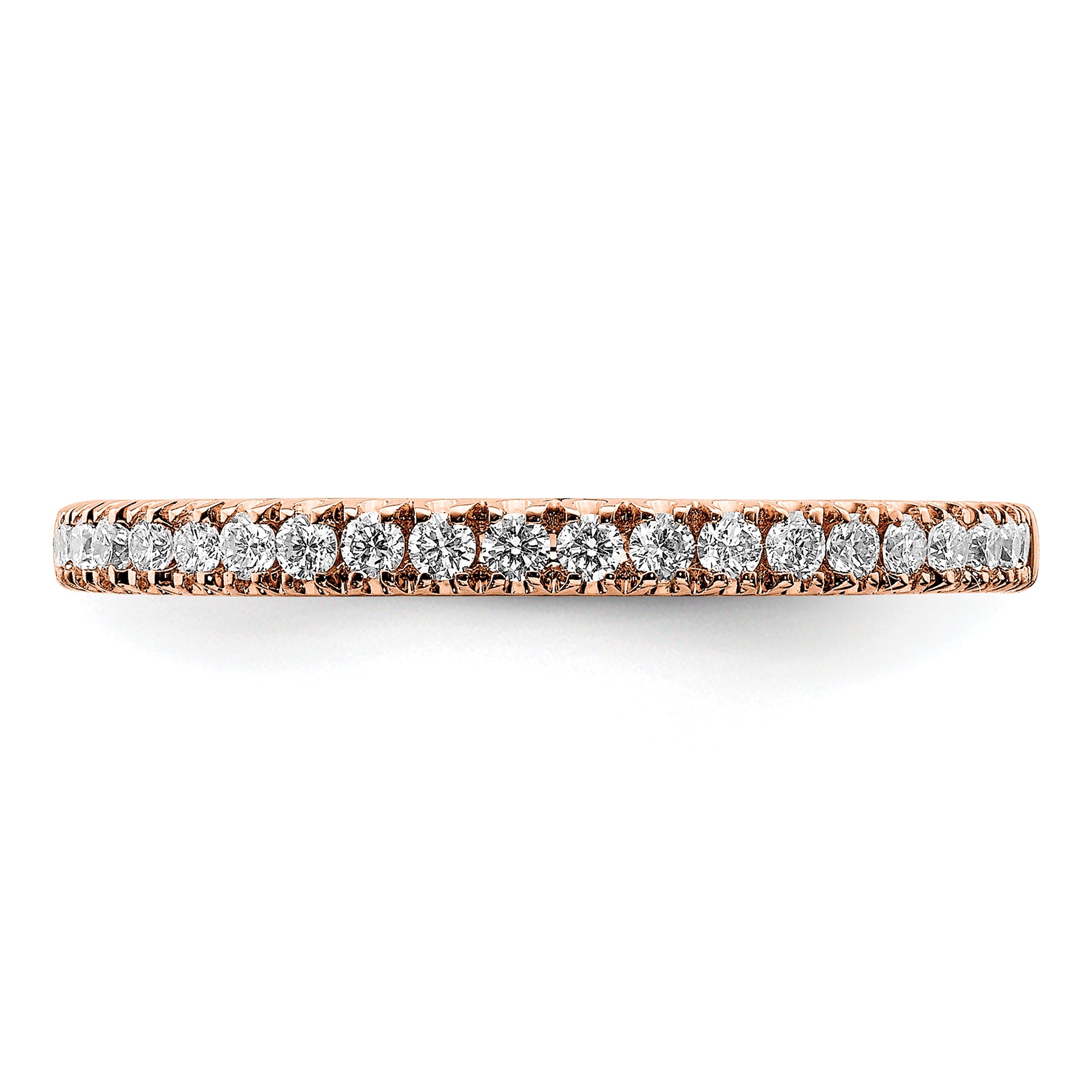 14k Rose Gold 1/4 carat Lab Grown Diamond VS/SI+ G+ Complete Wedding Band