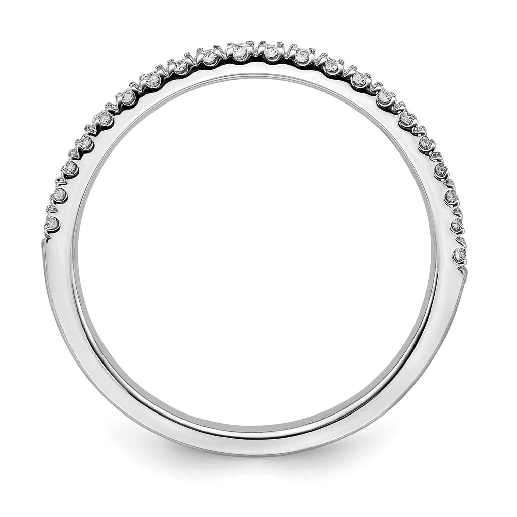 14k White Gold 1/4 carat Lab Grown Diamond VS/SI+ G+ Complete Wedding Band