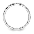 14k White Gold 1/4 carat Lab Grown Diamond VS/SI+ G+ Complete Wedding Band