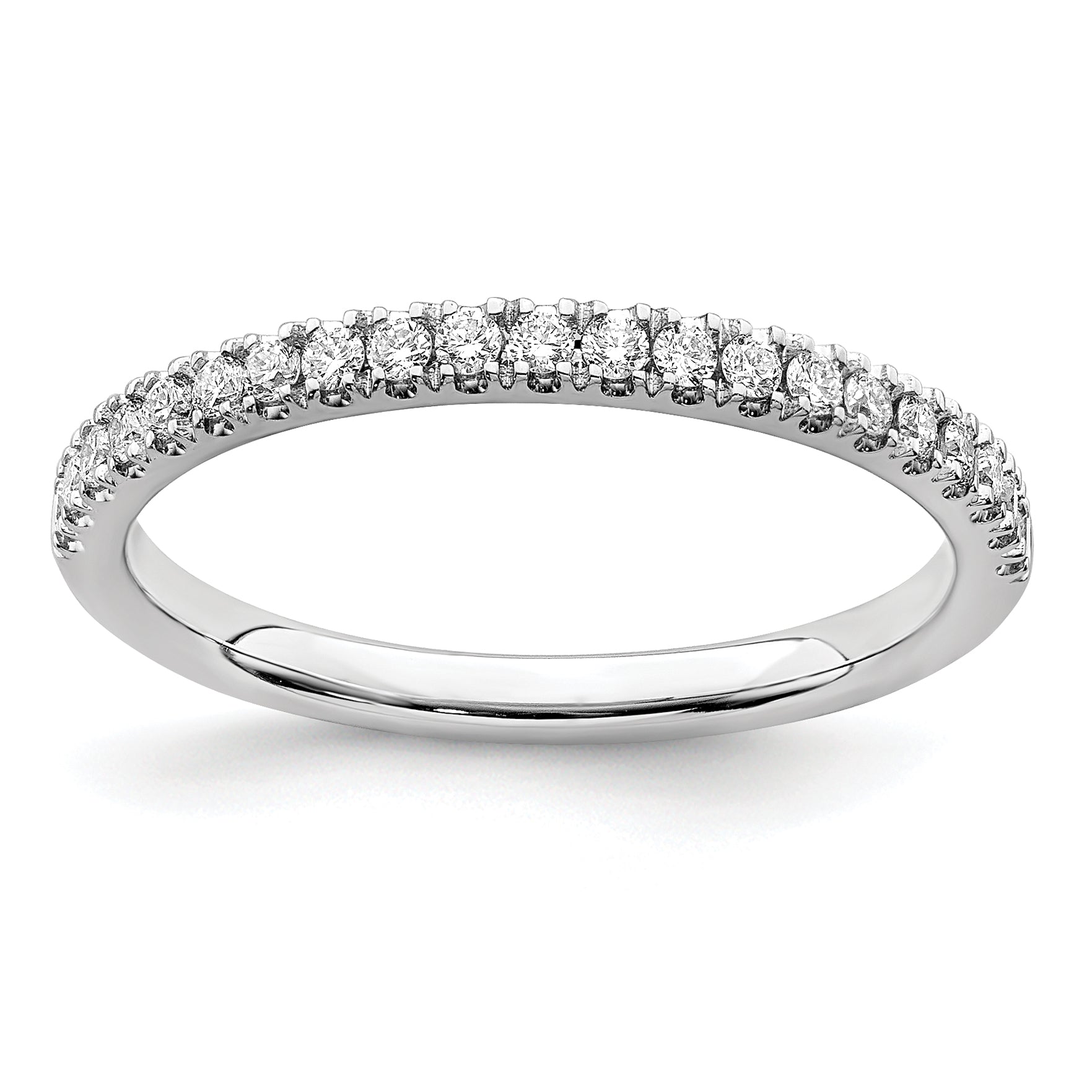 14k White Gold 1/4 carat Lab Grown Diamond VS/SI+ G+ Complete Wedding Band Main image