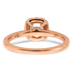 14k Rose Gold 3/4 carat Lab Grown Diamond VS/SI+ G+ Complete Round Halo Engagement Ring
