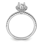 14k White Gold 3/4 carat Lab Grown Diamond VS/SI+ G+ Complete Round Halo Engagement Ring