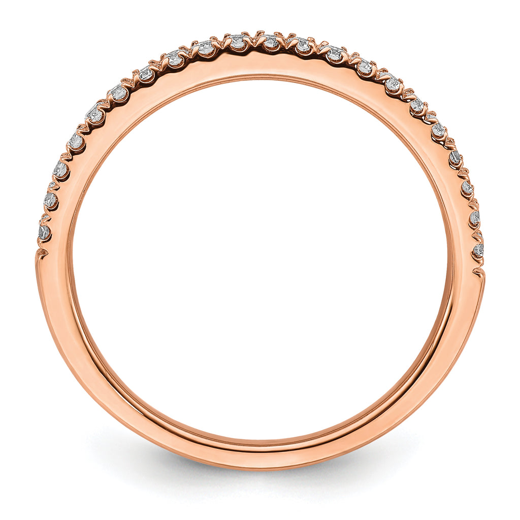 14k Rose Gold 1/4 carat Lab Grown Diamond VS/SI+ G+ Complete Wedding Band