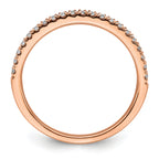 14k Rose Gold 1/4 carat Lab Grown Diamond VS/SI+ G+ Complete Wedding Band