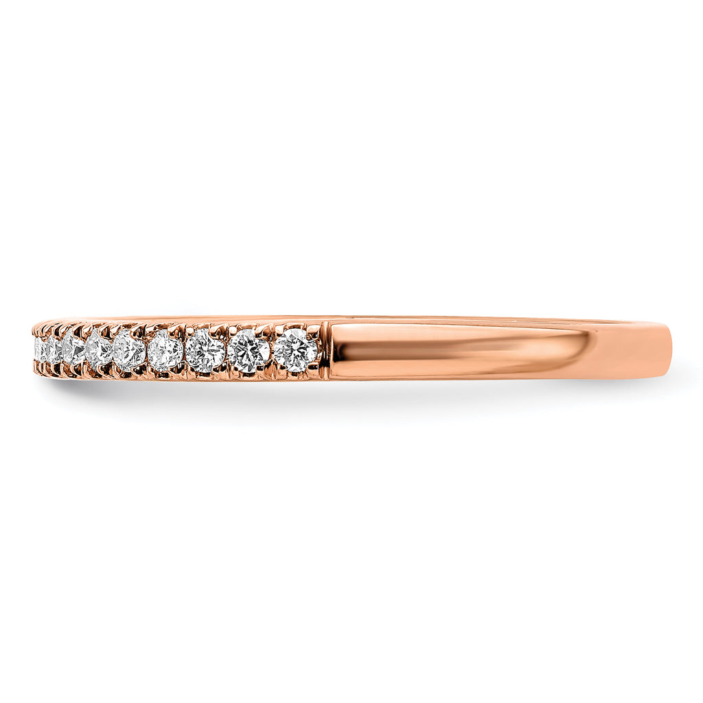 14k Rose Gold 1/4 carat Lab Grown Diamond VS/SI+ G+ Complete Wedding Band