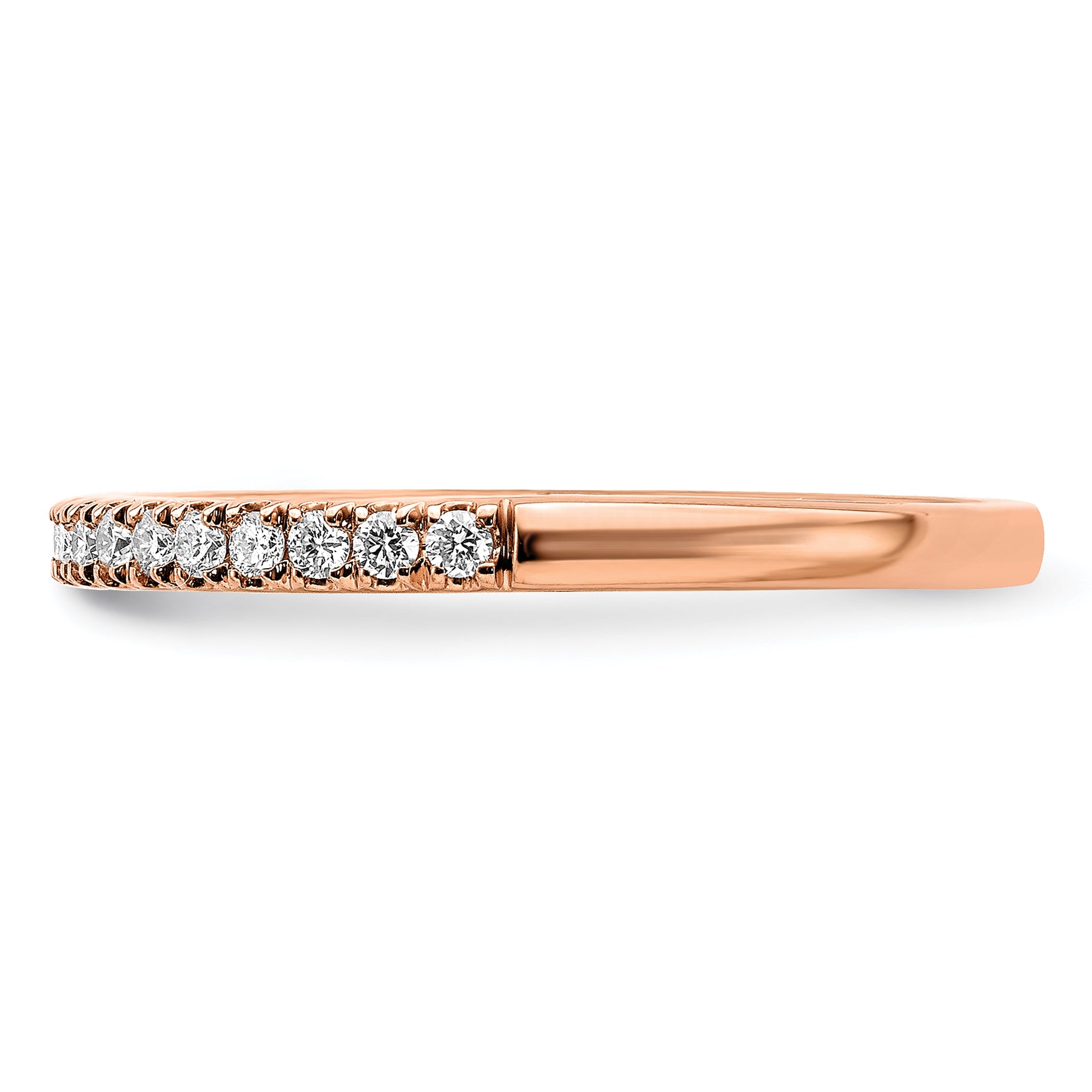 14k Rose Gold 1/4 carat Lab Grown Diamond VS/SI+ G+ Complete Wedding Band
