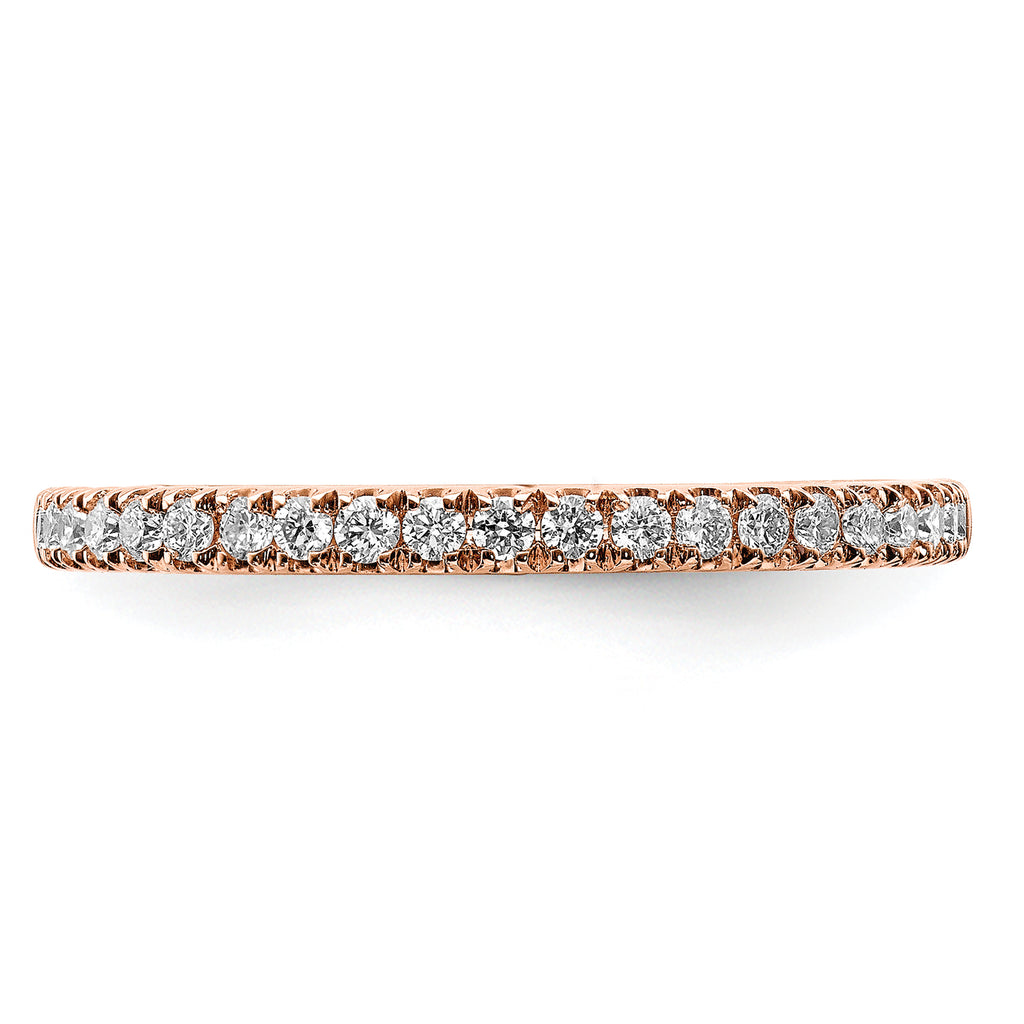 14k Rose Gold 1/4 carat Lab Grown Diamond VS/SI+ G+ Complete Wedding Band