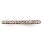 14k Rose Gold 1/4 carat Lab Grown Diamond VS/SI+ G+ Complete Wedding Band