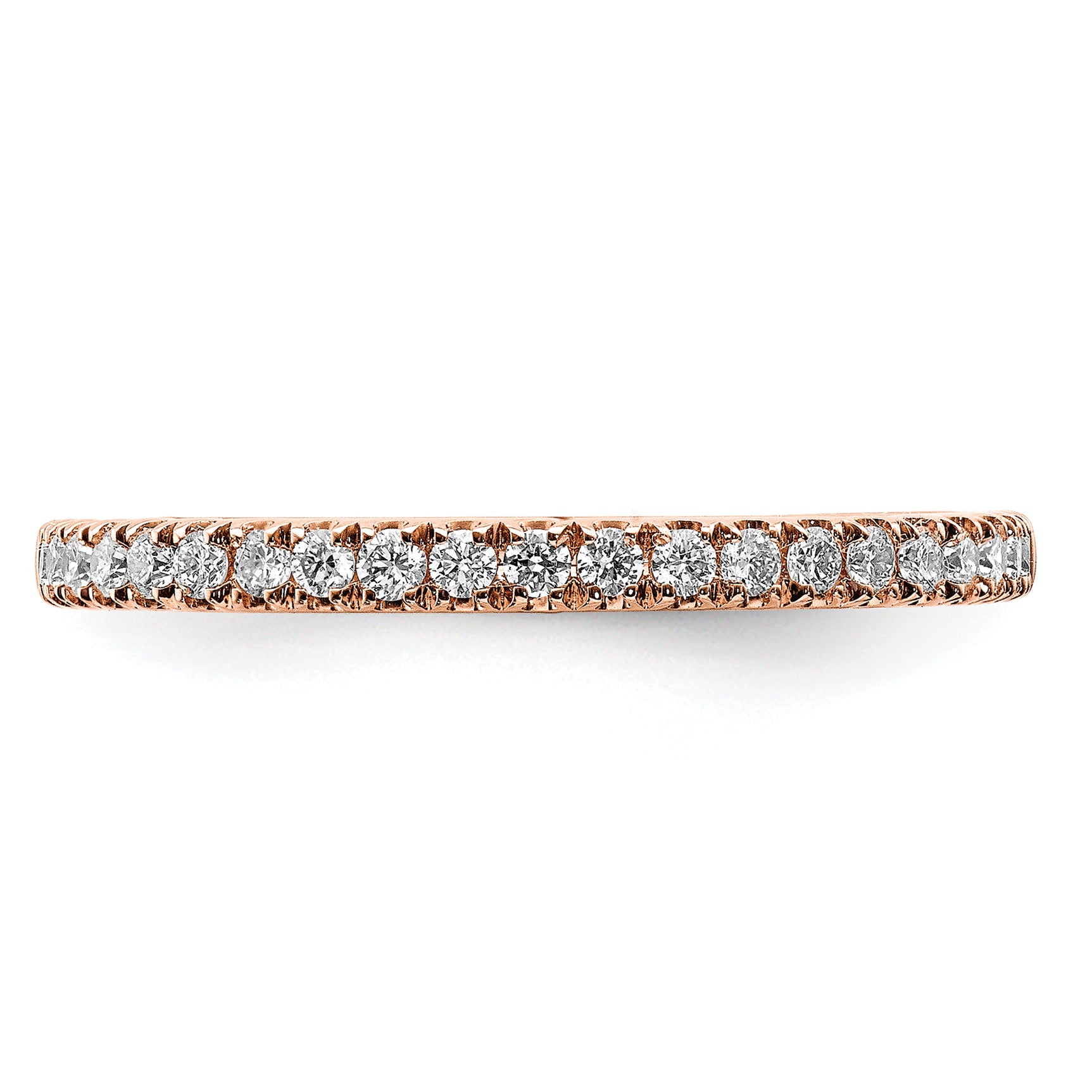 14k Rose Gold 1/4 carat Lab Grown Diamond VS/SI+ G+ Complete Wedding Band
