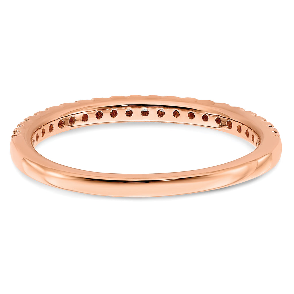 14k Rose Gold 1/4 carat Lab Grown Diamond VS/SI+ G+ Complete Wedding Band