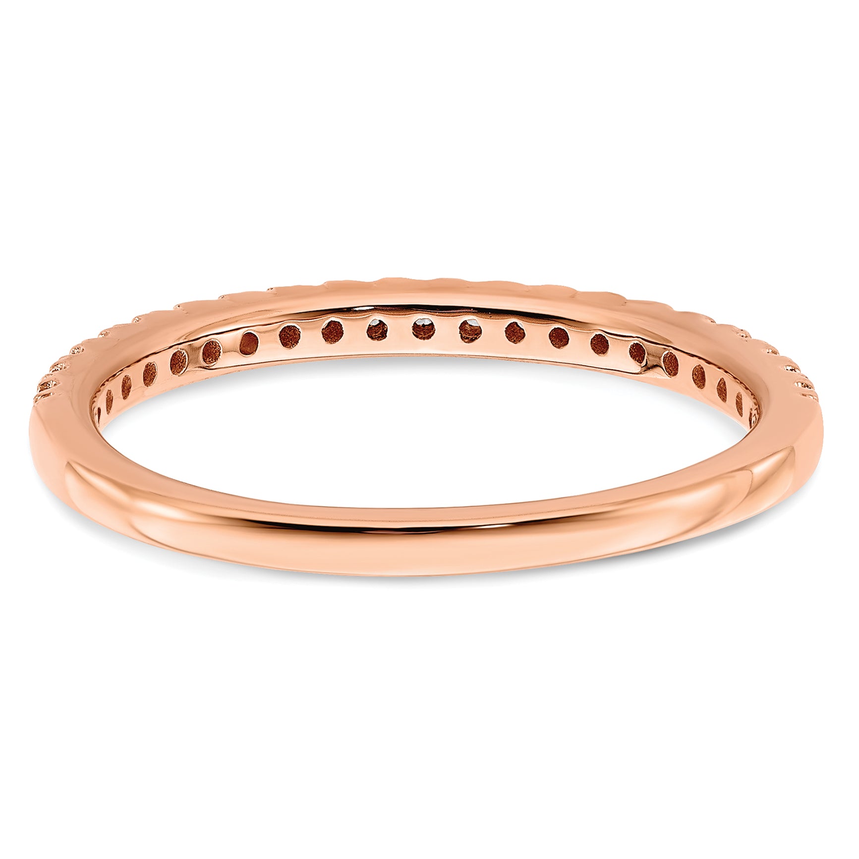 14k Rose Gold 1/4 carat Lab Grown Diamond VS/SI+ G+ Complete Wedding Band