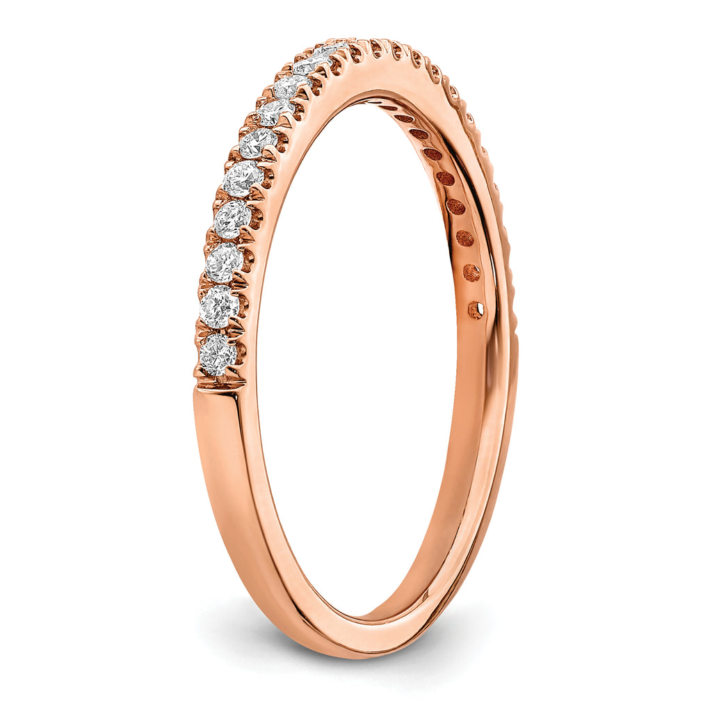 14k Rose Gold 1/4 carat Lab Grown Diamond VS/SI+ G+ Complete Wedding Band