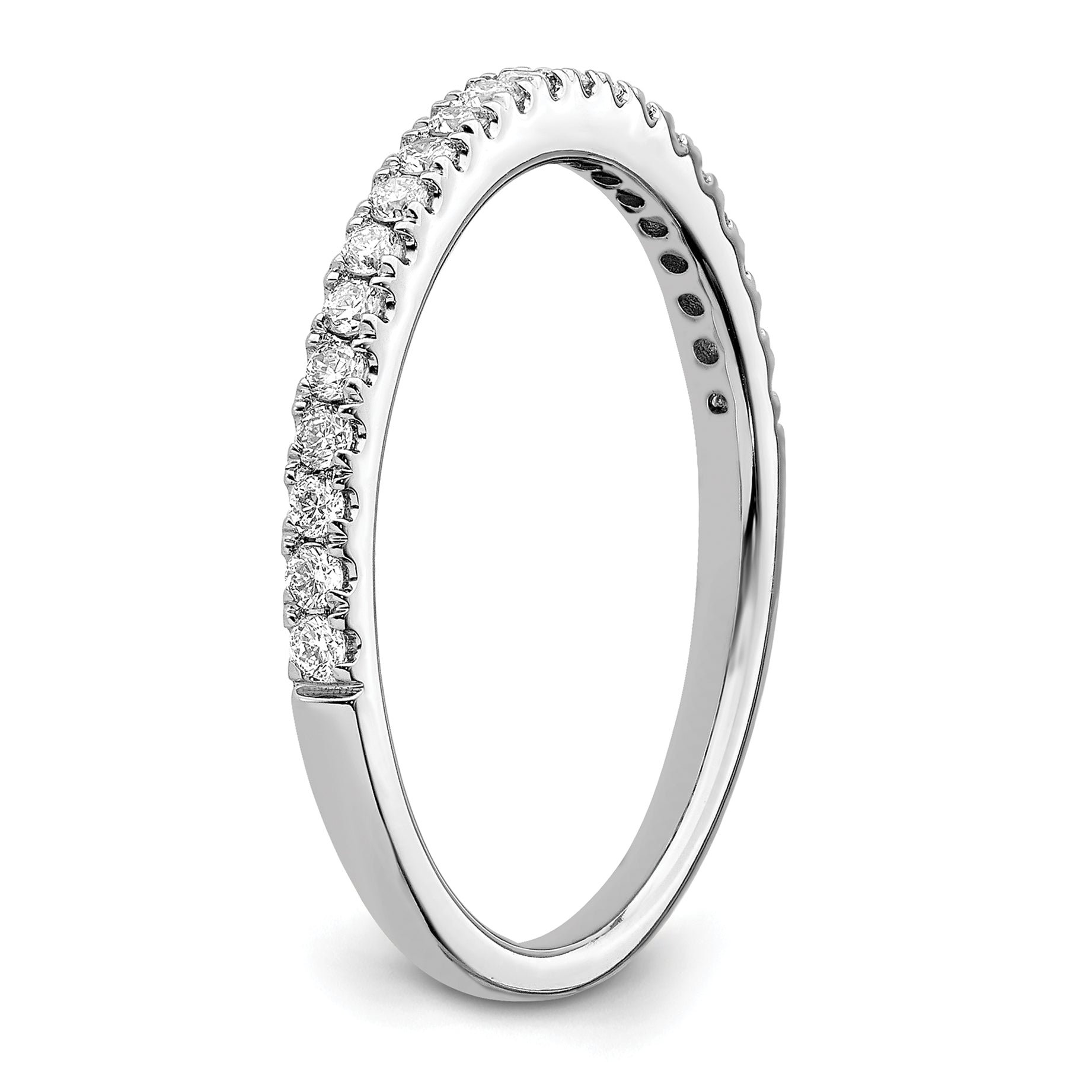 14k White Gold 1/4 carat Lab Grown Diamond VS/SI+ G+ Complete Size 9 Wedding Band