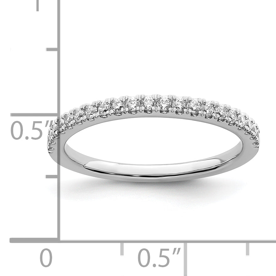 14k White Gold 1/4 carat Lab Grown Diamond VS/SI+ G+ Complete Size 9 Wedding Band
