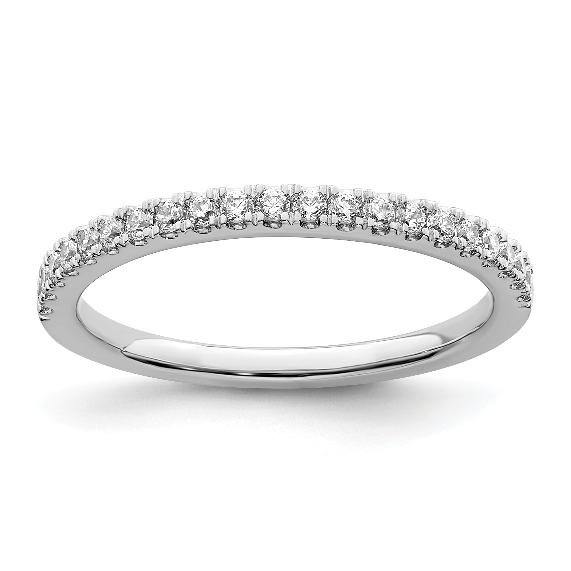 14k White Gold 1/4 carat Lab Grown Diamond VS/SI+ G+ Complete Size 9 Wedding Band Main image