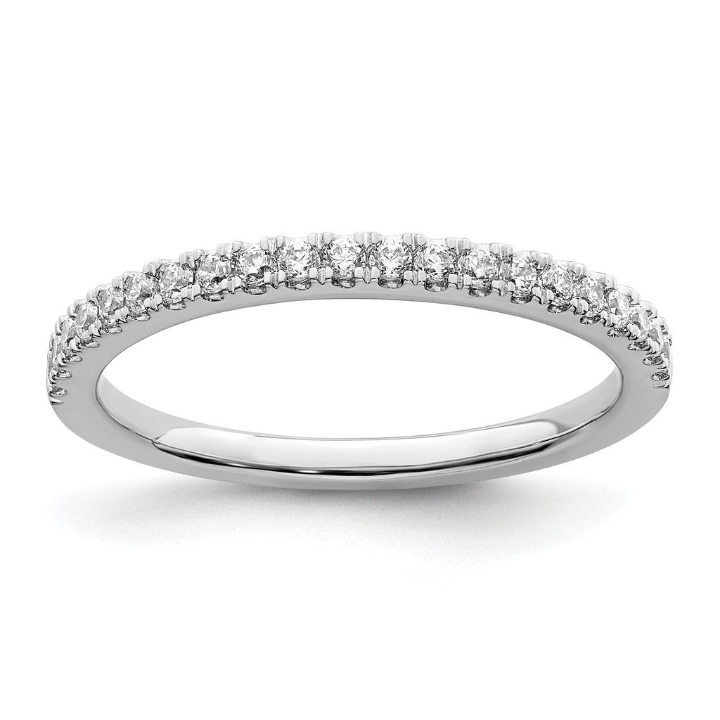 14k White Gold 1/4 carat Lab Grown Diamond VS/SI+ G+ Complete Size 9 Wedding Band