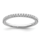 14k White Gold 1/4 carat Lab Grown Diamond VS/SI+ G+ Complete Size 9 Wedding Band