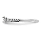 14k White Gold 1/2 carat Lab Grown Diamond VS/SI+ G+ Complete Round Size 7 Engagement Ring