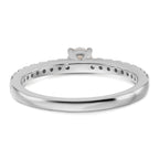14k White Gold 1/2 carat Lab Grown Diamond VS/SI+ G+ Complete Round Size 7 Engagement Ring