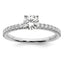 Round Lab-Grown Diamond Engagement Ring in 14K White Gold (3/4 ct. tw.), Size 5 - Sophia Jewelers