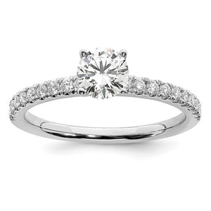 Round Lab-Grown Diamond Engagement Ring in 14K White Gold (3/4 ct. tw.), Size 7 - Sophia Jewelers