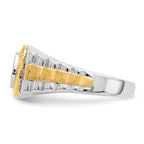 10k Two-Tone 1/3 carat Lab Grown Diamond VS/SI+ G+ Complete Men's Ring
