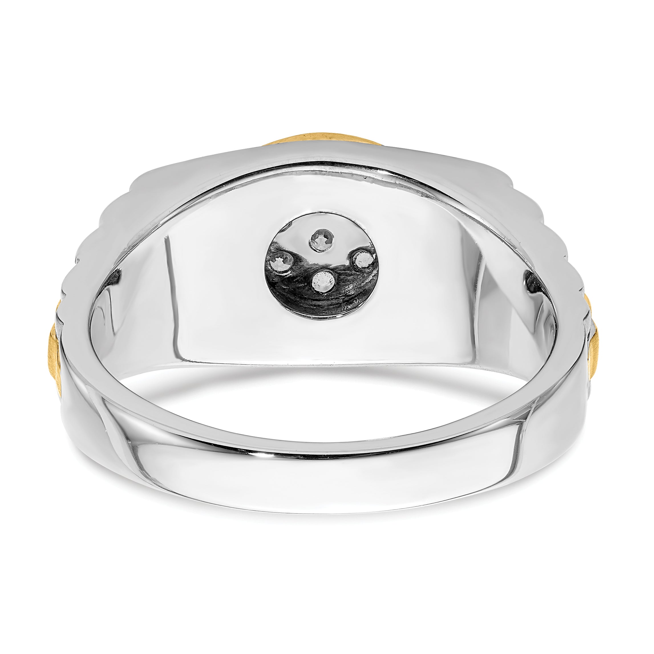 10k Two-Tone 1/3 carat Lab Grown Diamond VS/SI+ G+ Complete Men's Ring