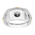 10k Two-Tone 1/3 carat Lab Grown Diamond VS/SI+ G+ Complete Men's Ring