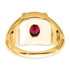 14k Ruby and Diamond Mens Ring