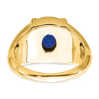 14k Sapphire and Diamond Mens Ring