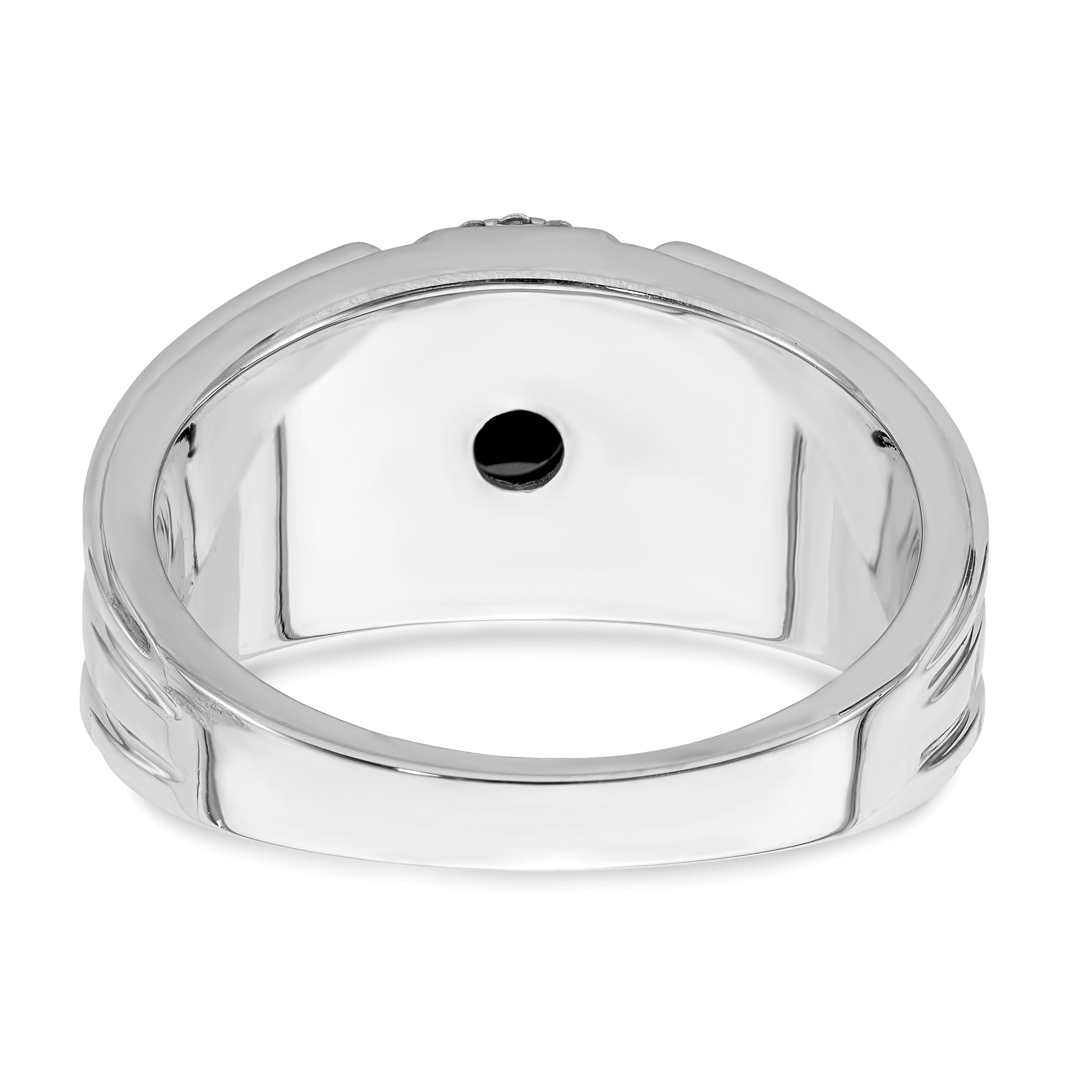 14k Onyx and Diamond Mens Ring