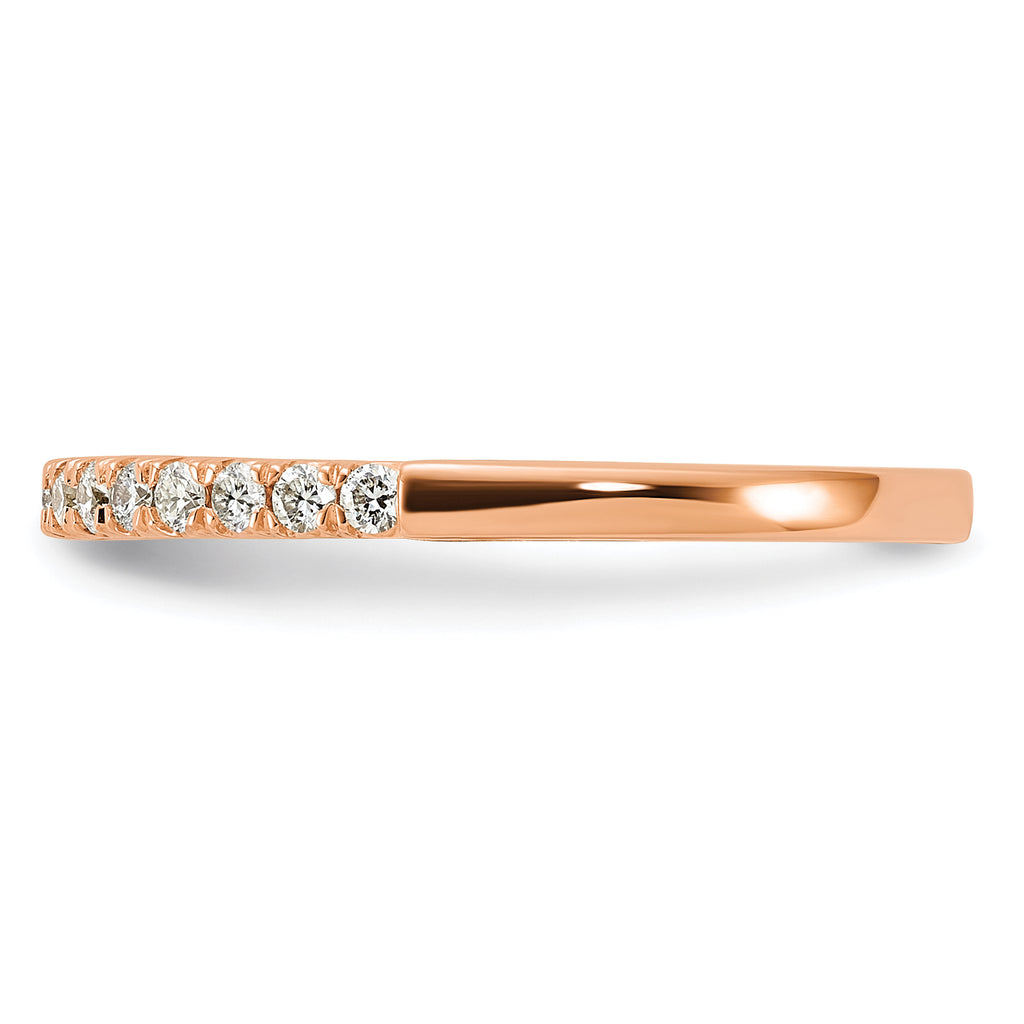 14k Rose Gold 1/4 carat Lab Grown Diamond VS/SI+ G+ Complete Wedding Band