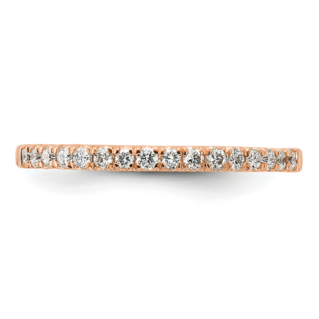 14k Rose Gold 1/4 carat Lab Grown Diamond VS/SI+ G+ Complete Wedding Band