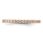 14k Rose Gold 1/4 carat Lab Grown Diamond VS/SI+ G+ Complete Wedding Band