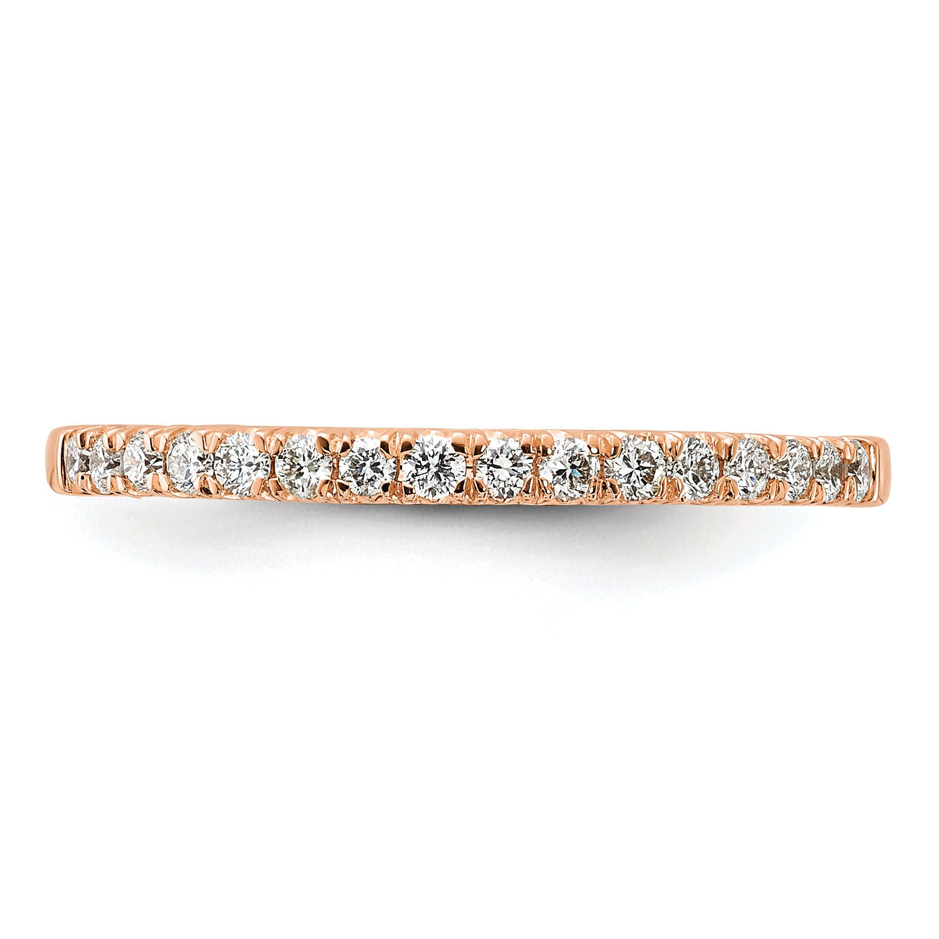 14k Rose Gold 1/4 carat Lab Grown Diamond VS/SI+ G+ Complete Wedding Band