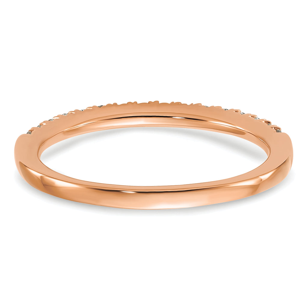 14k Rose Gold 1/4 carat Lab Grown Diamond VS/SI+ G+ Complete Wedding Band