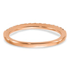 14k Rose Gold 1/4 carat Lab Grown Diamond VS/SI+ G+ Complete Wedding Band