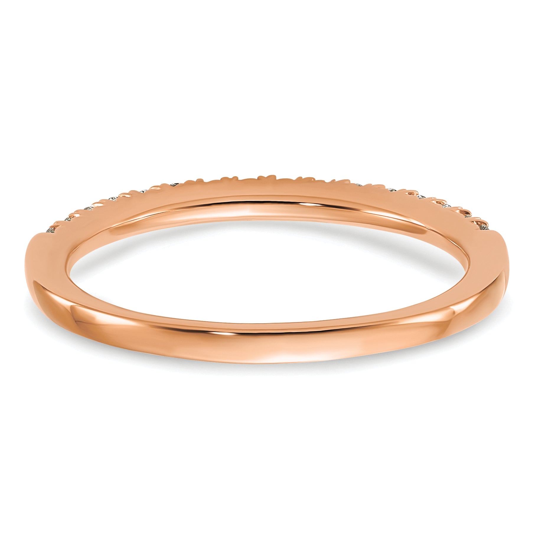 14k Rose Gold 1/4 carat Lab Grown Diamond VS/SI+ G+ Complete Wedding Band