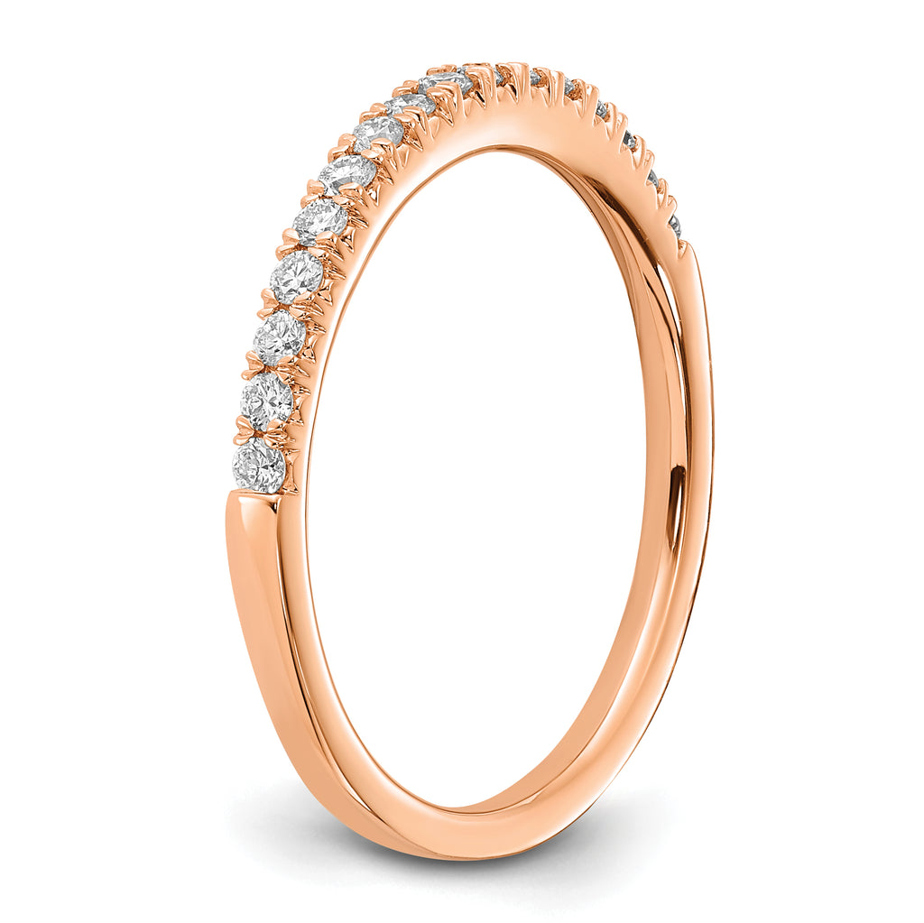 14k Rose Gold 1/4 carat Lab Grown Diamond VS/SI+ G+ Complete Wedding Band